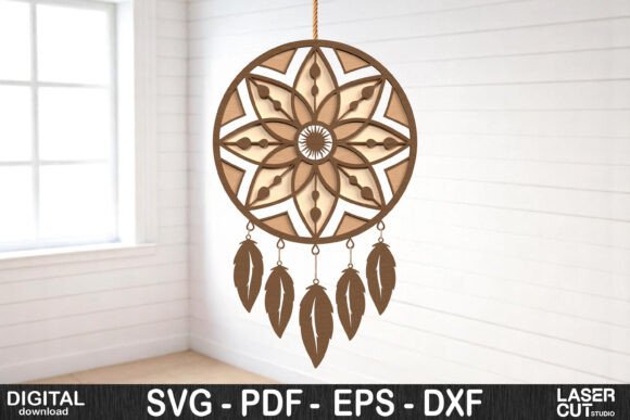 Download Layered Dreamcatcher Mandala SVG - Premium Resources