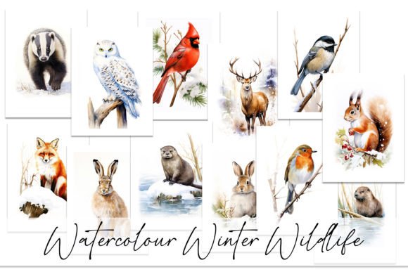 Download Watercolour Winter Wildlife Digital Art - Life Collection