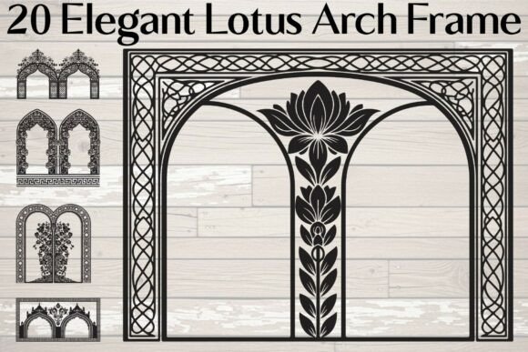 Download Elegant Lotus Arch Frame - Premium Resources