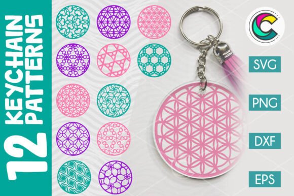 Download Keychain Round Pattern SVG Bundle - Round pattern Collection
